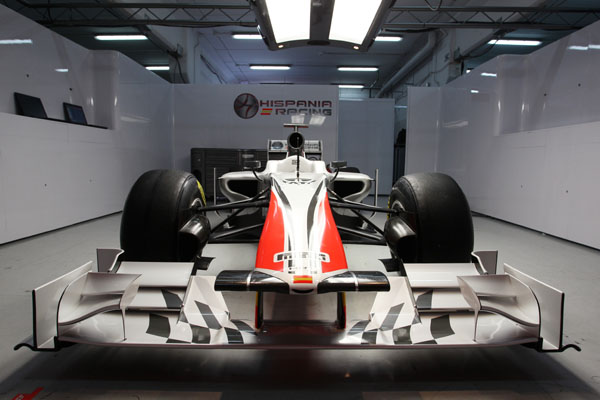Frontal del F111 de Hispania Racing Team