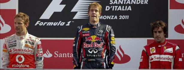 Podio del GP de Italia/ lainformacion.com/ EFE