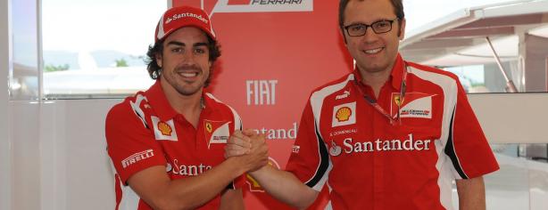 Fernando Alonso y Stefano Domenicali