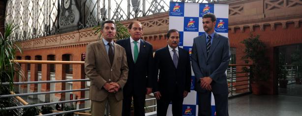 Aspar, García, Carabante y Martín durante la presentación