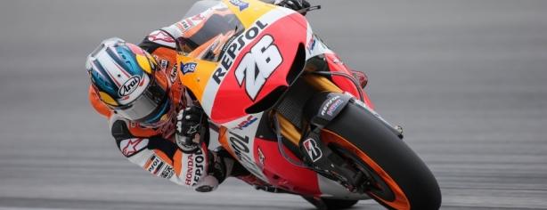 Dani Pedrosa durante los segundos test de Sepang