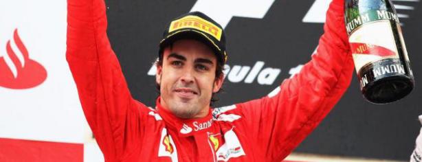 Fernando Alonso celebra su victoria en Hockenheim/ lainformacion.com