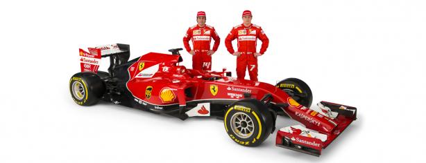 Alonso y Raikkonen con el Ferrari F14T