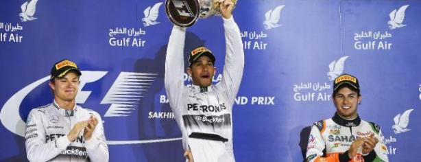 Hamilton celebra la victoria/ lainformacion.com