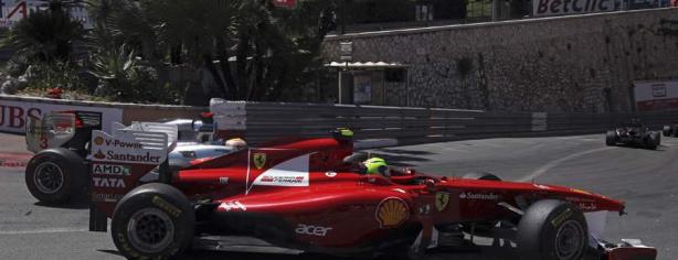 Hamilton y Massa en Loews