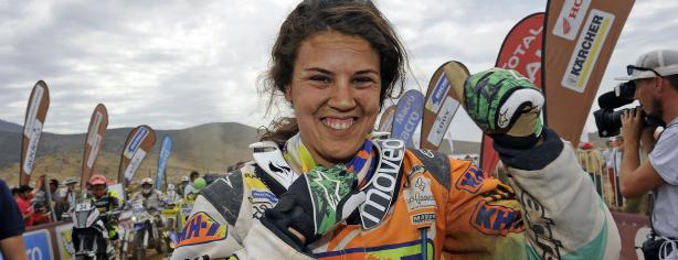 Laia Sanz a su llegada a meta