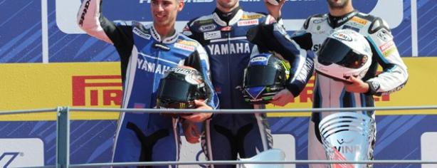 Laverty en el podio de Monza