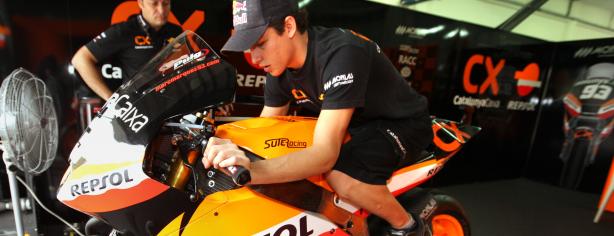Marc Márquez en su Suter Moto2