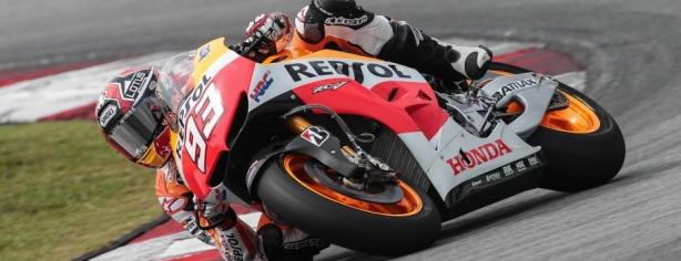 Marc Márquez durante los entrenamientos de MotoGP en Sepang