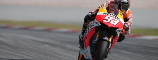 Marc Márquez durante los entrenamientos de MotoGP en Sepang