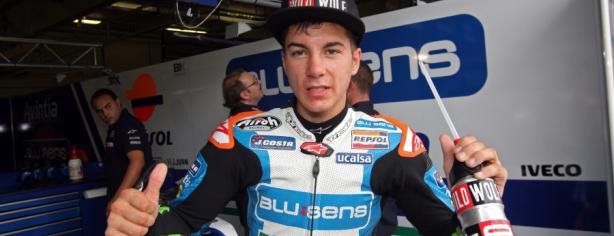 Maverick Viñales tras conseguir la pole en Brno