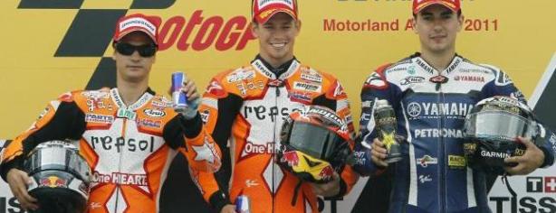 Podio del GP de Aragón/ lainformacion.com/ EFE