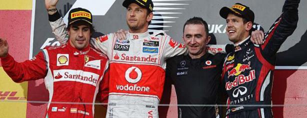 Podio finla del GP de Japón/ lainformacion.com/ Getty Images