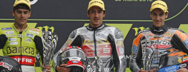 Podio de Moto3 en Le Mans