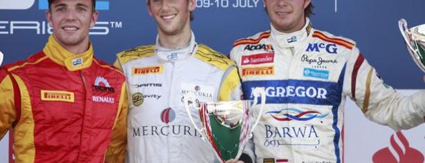 Podio de la segunda carrera de GP2 en Silverstone