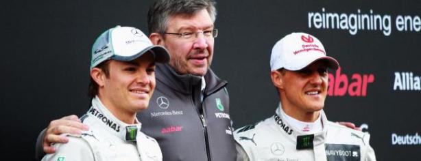 Ross Brawn, Schumacher y Rosberg/ lainformacion.com
