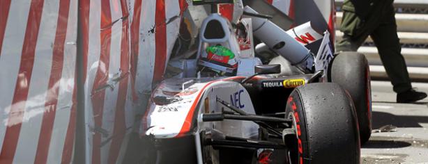 Accidente de Sergio Pérez  en Mónaco