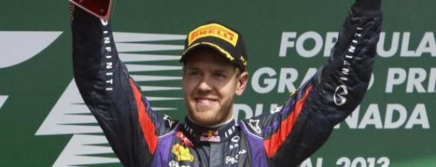 Vettel celebra su triunfo en Canadá/ lainformacion.com/ EFE