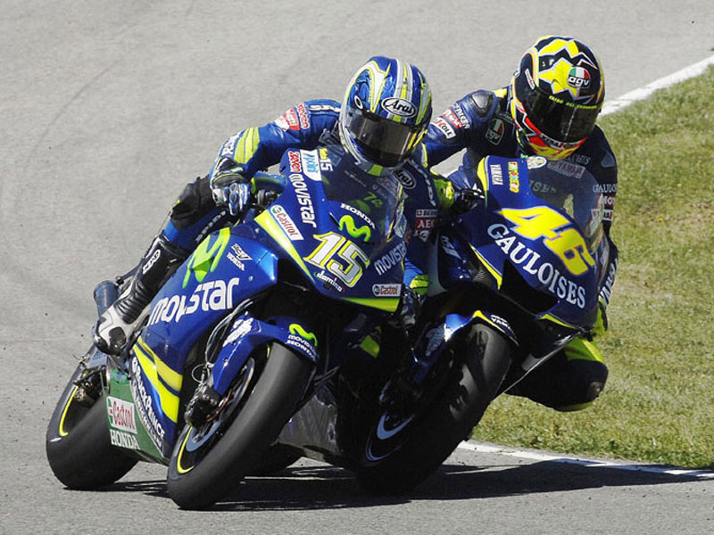 Rossi y Sete Gibernau 2005